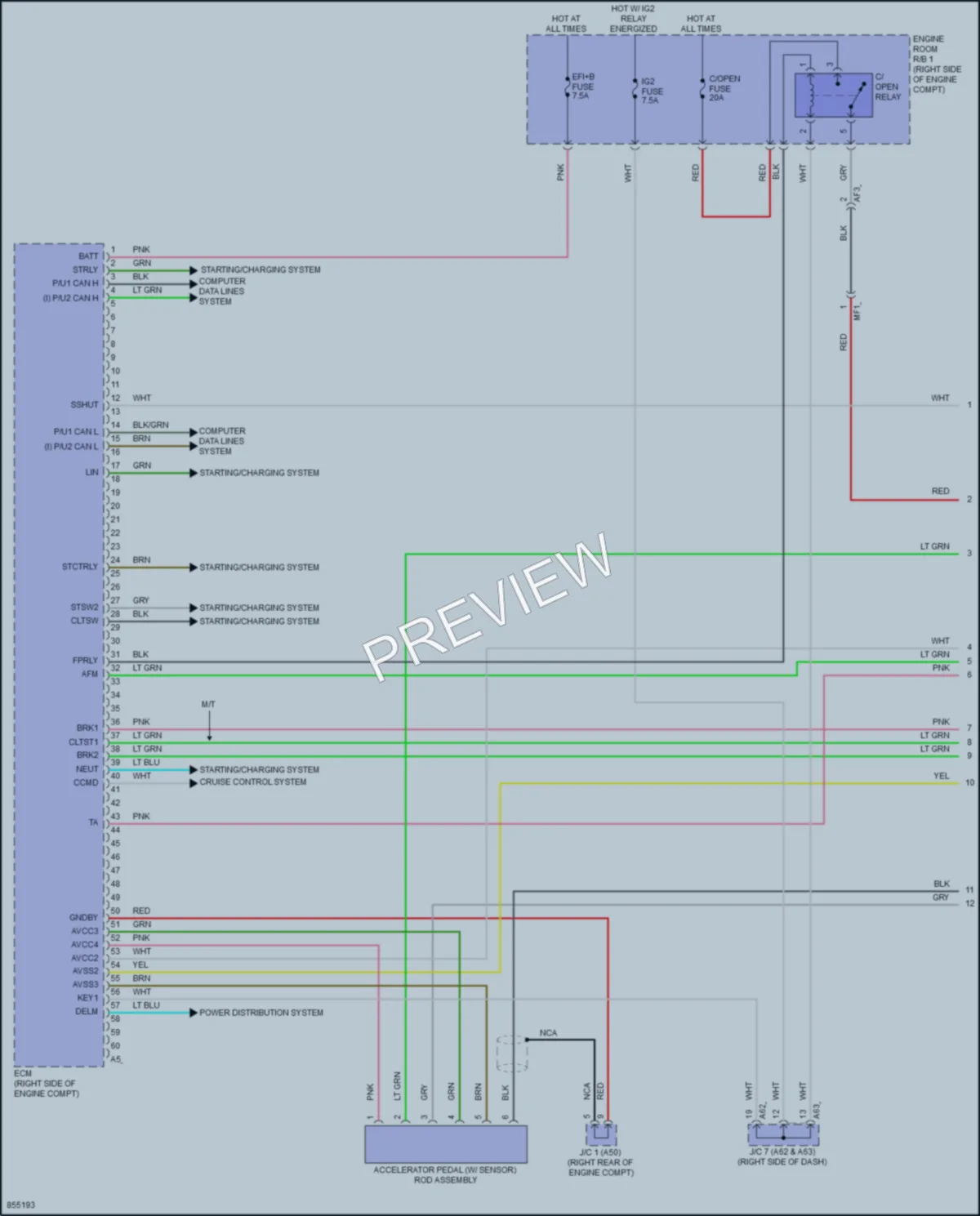 2024 Toyota GR86 Engine Performance wiring diagram preview