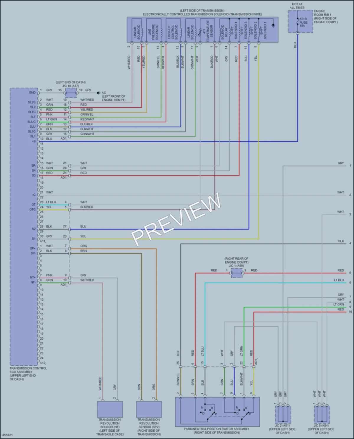 2024 Toyota GR86 Transmission wiring diagram preview