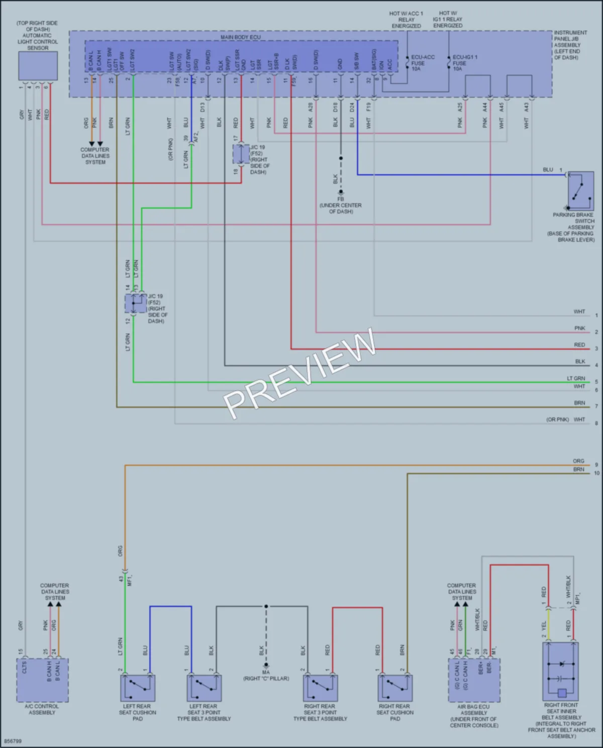 2024 Toyota GR86 Warning Systems wiring diagram preview