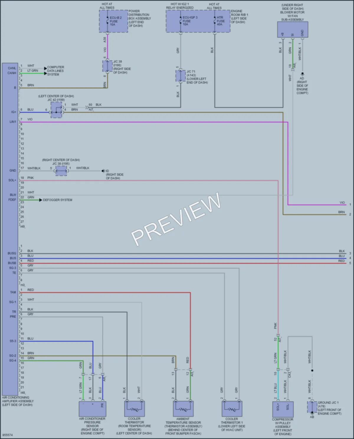 2024 Toyota GRCorolla Air Conditioning wiring diagram preview