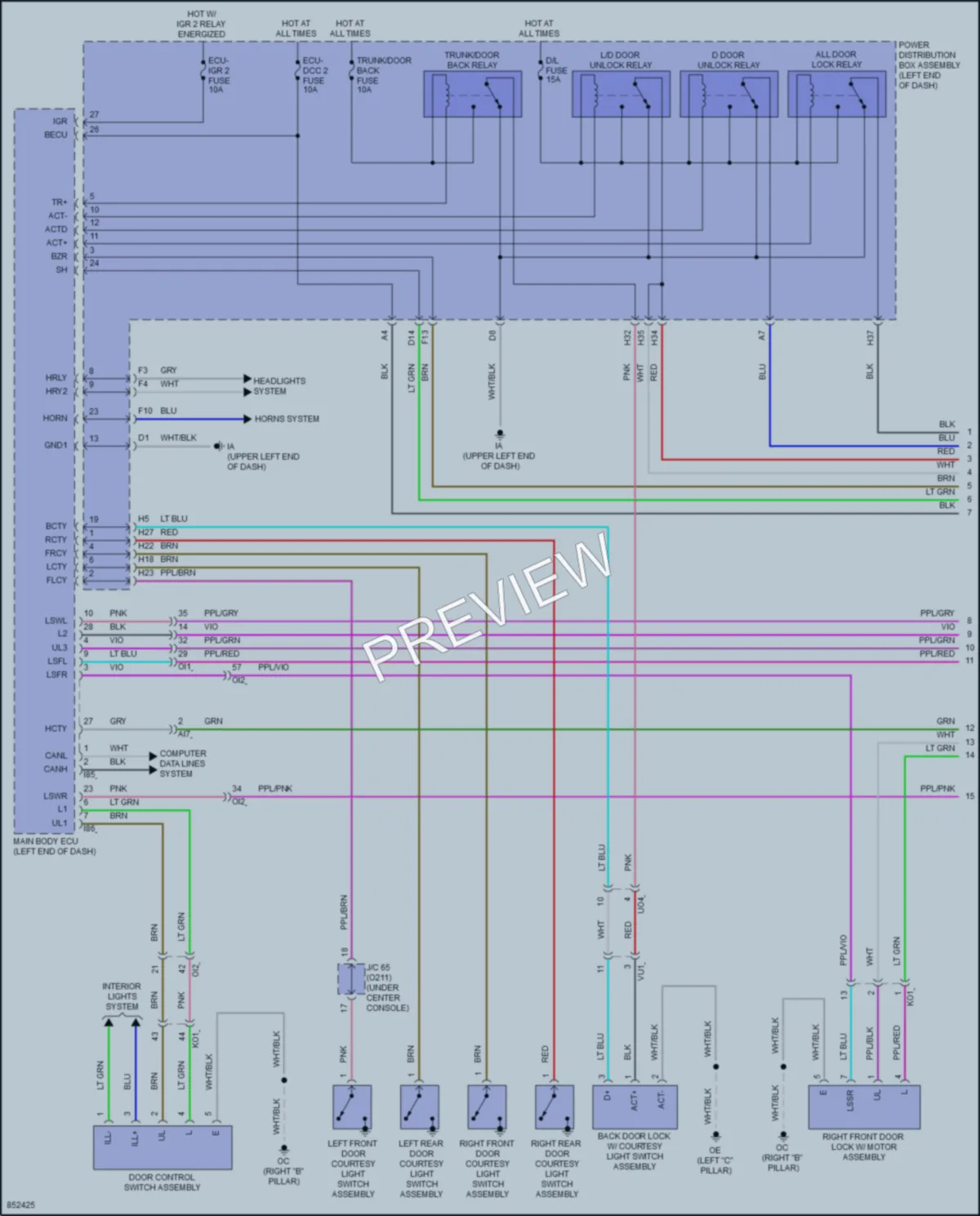 2024 Toyota GRCorolla Anti Theft wiring diagram preview