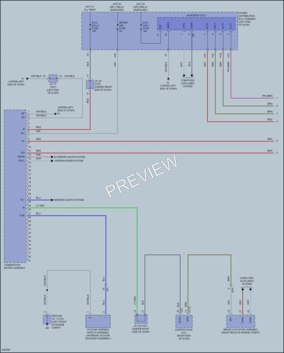 2024 Toyota GRCorolla Instrument Cluster wiring diagram preview