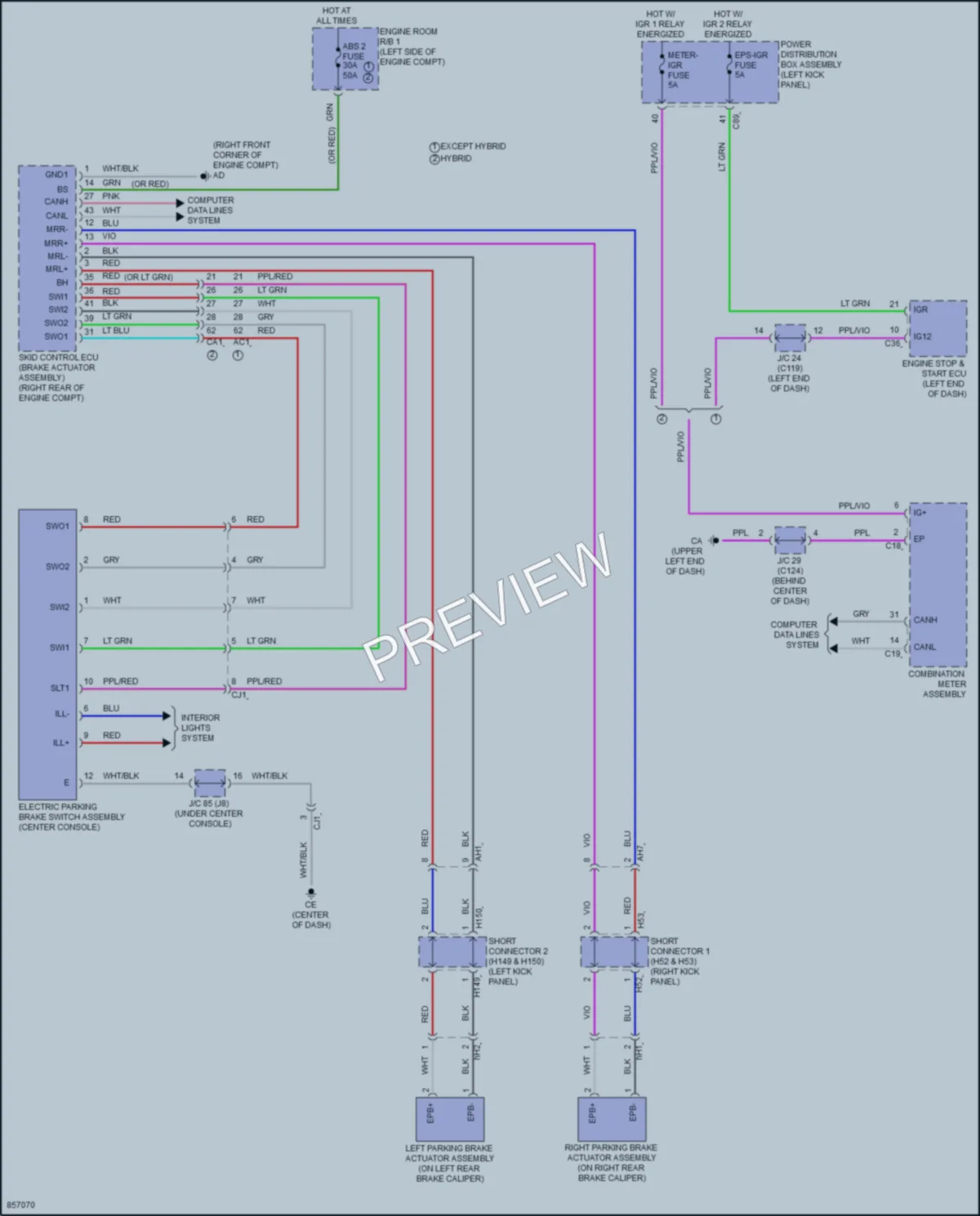 2024 Toyota GrandHighlander Shift Interlock wiring diagram preview