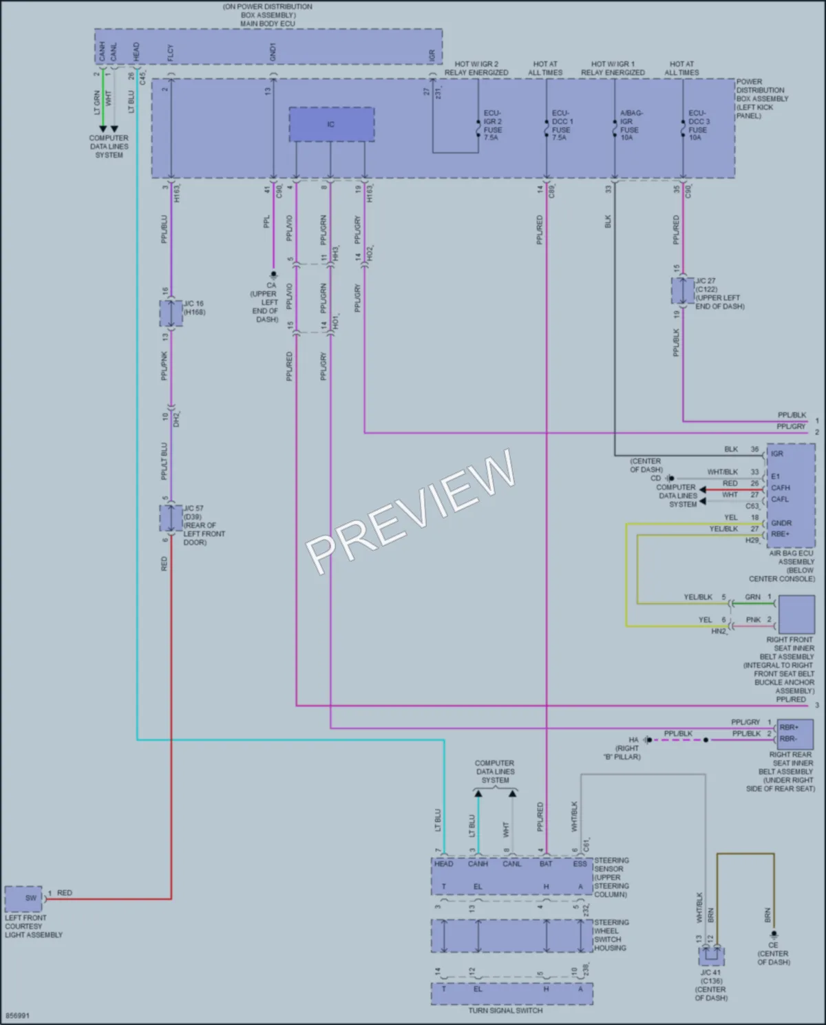 2024 Toyota GrandHighlander Warning Systems wiring diagram preview