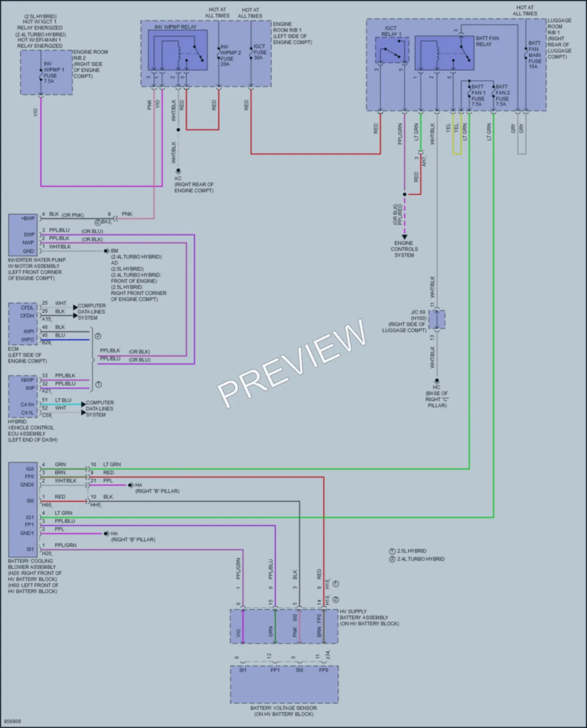 2024 Toyota GrandHighlanderHybrid Cooling Fan wiring diagram preview