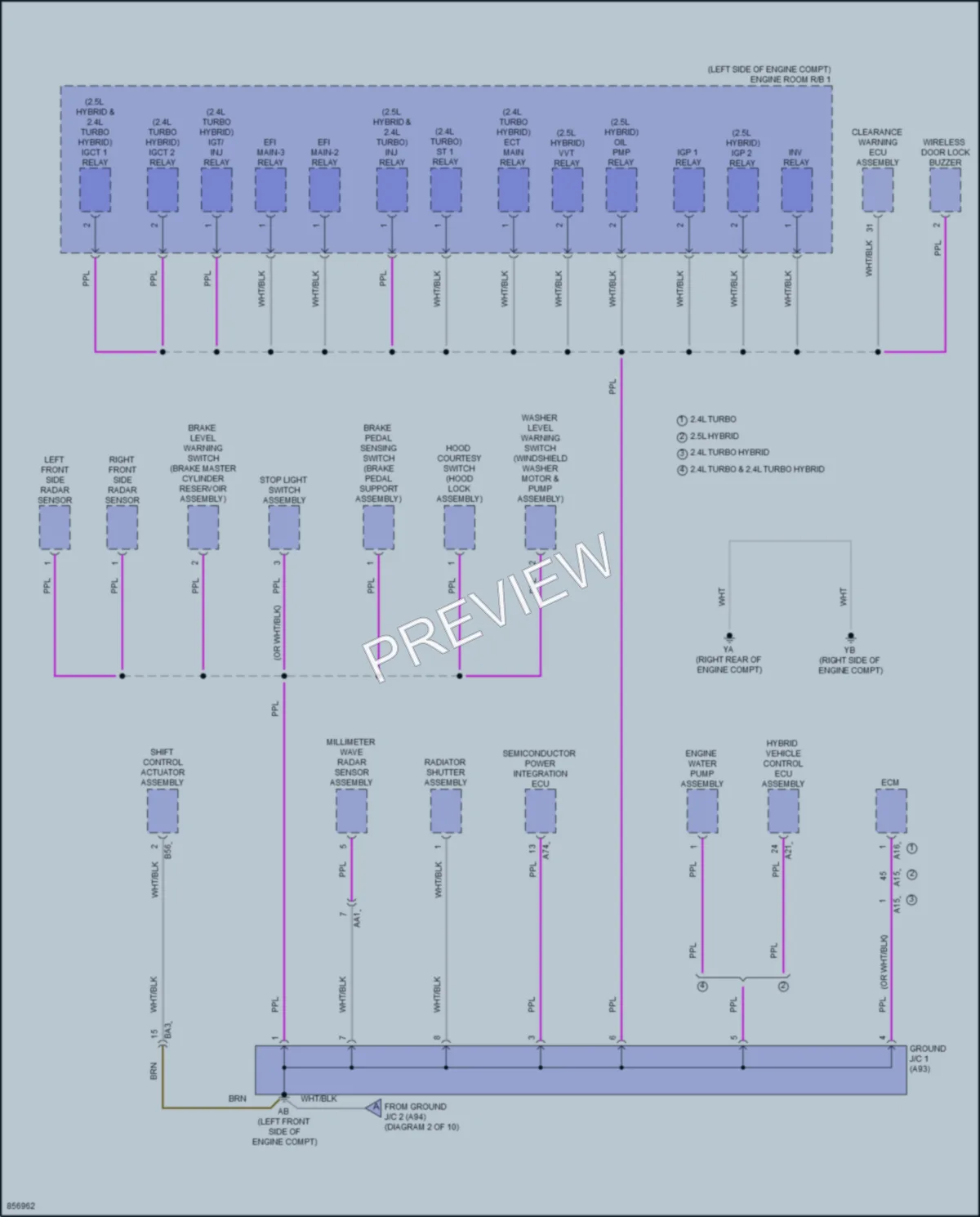 2024 Toyota GrandHighlanderHybrid Ground Distribution wiring diagram preview
