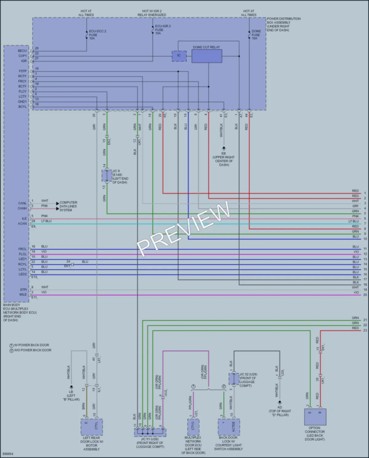 2024 Toyota LandCruiser Interior Lights wiring diagram preview