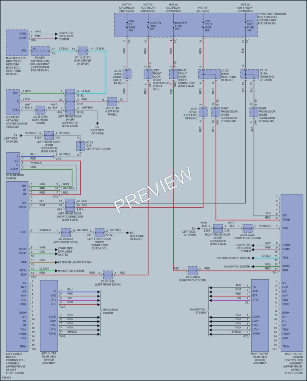 2024 Toyota LandCruiser Memory Systems wiring diagram preview