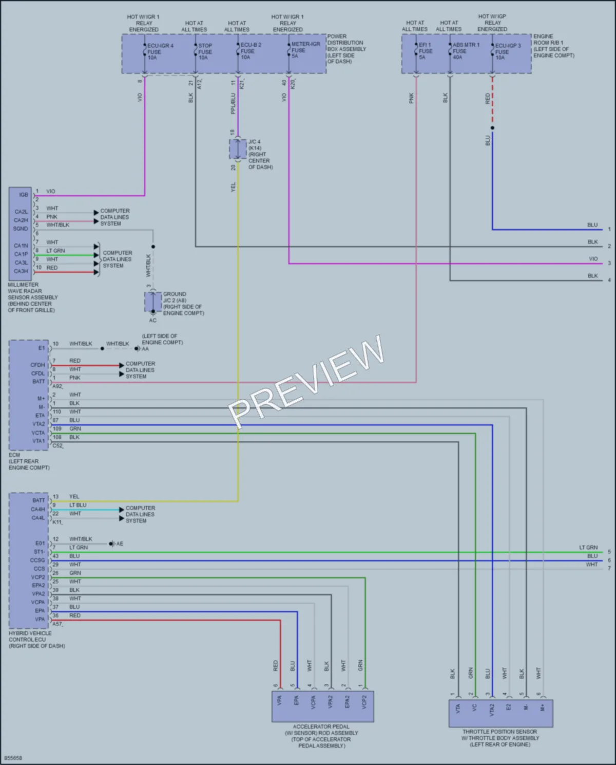 2024 Toyota Prius Cruise Control wiring diagram preview