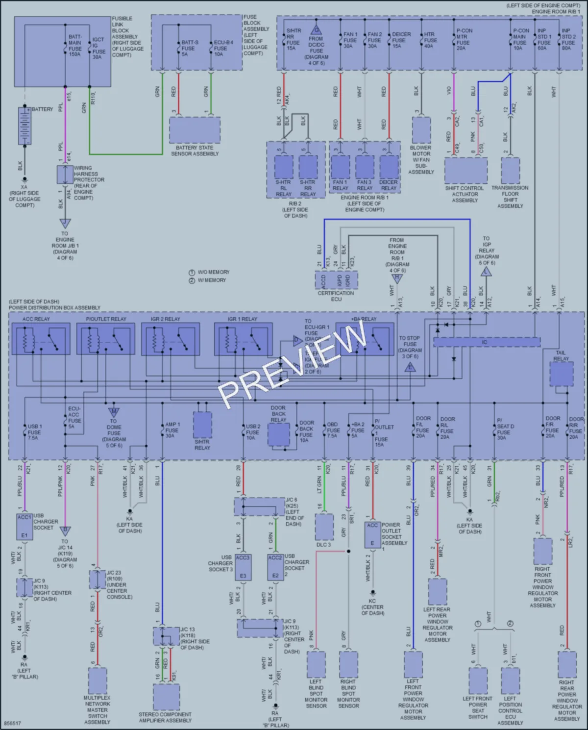 2024 Toyota Prius Power Distribution wiring diagram preview