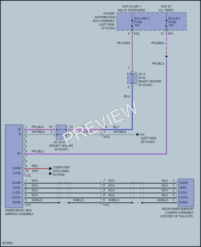 2024 Toyota Prius Power Mirrors wiring diagram preview