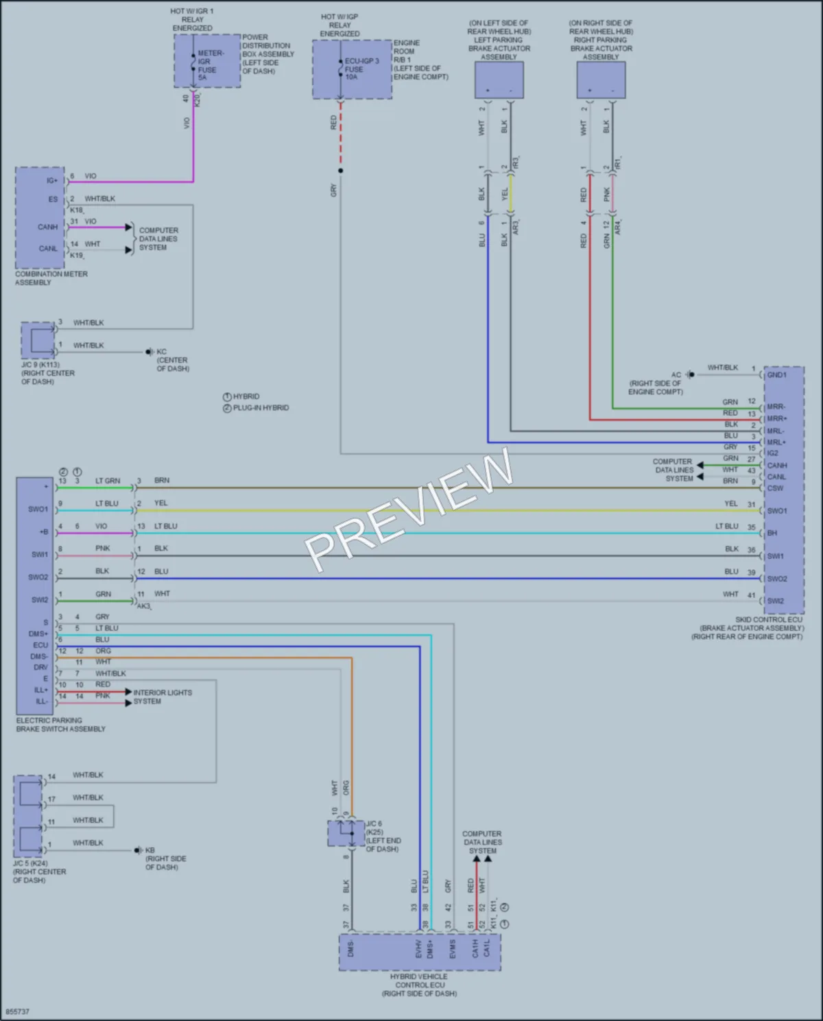 2024 Toyota Prius Shift Interlock wiring diagram preview