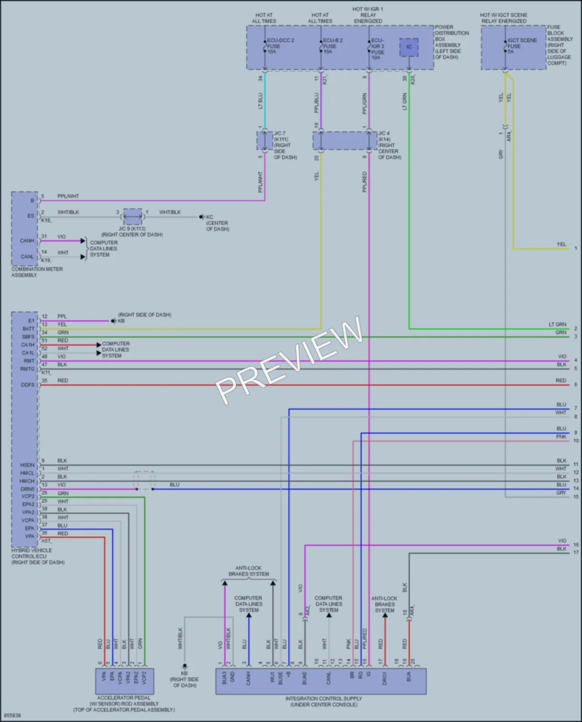 2024 Toyota Prius Transmission wiring diagram preview