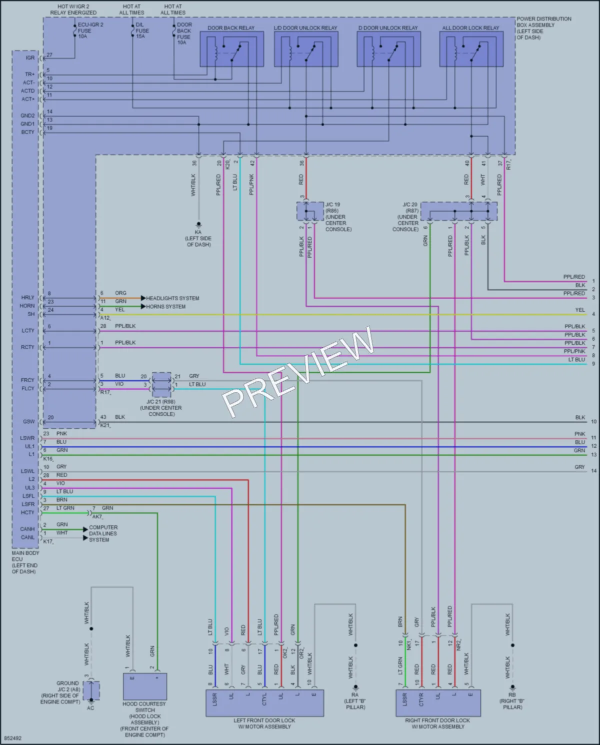 2024 Toyota PriusPrime Anti Theft wiring diagram preview