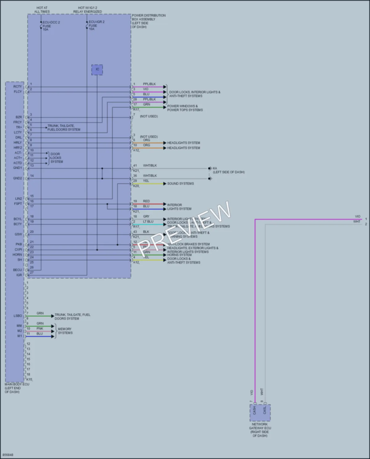 2024 Toyota PriusPrime Body Control Modules wiring diagram preview
