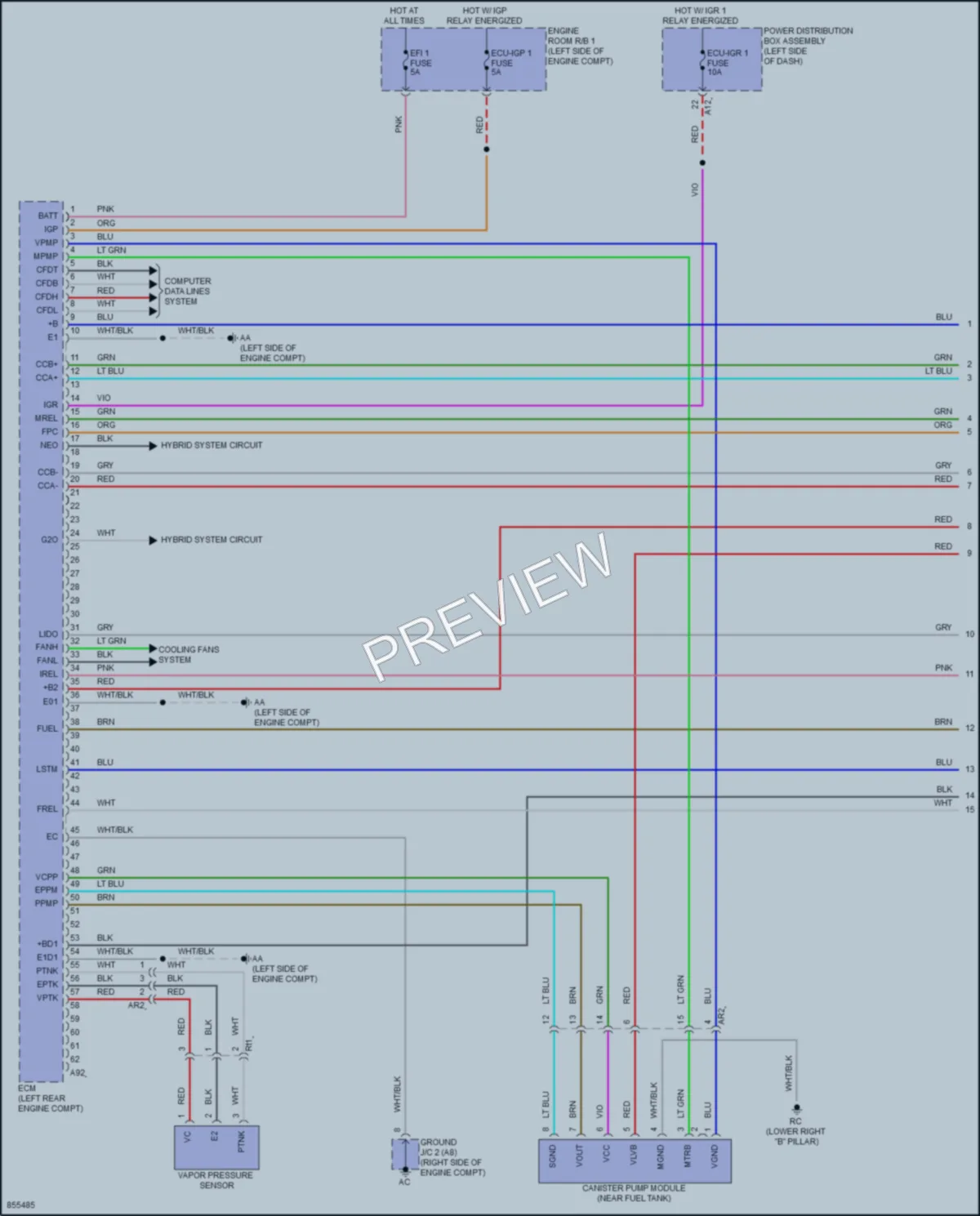 2024 Toyota PriusPrime Engine Performance wiring diagram preview