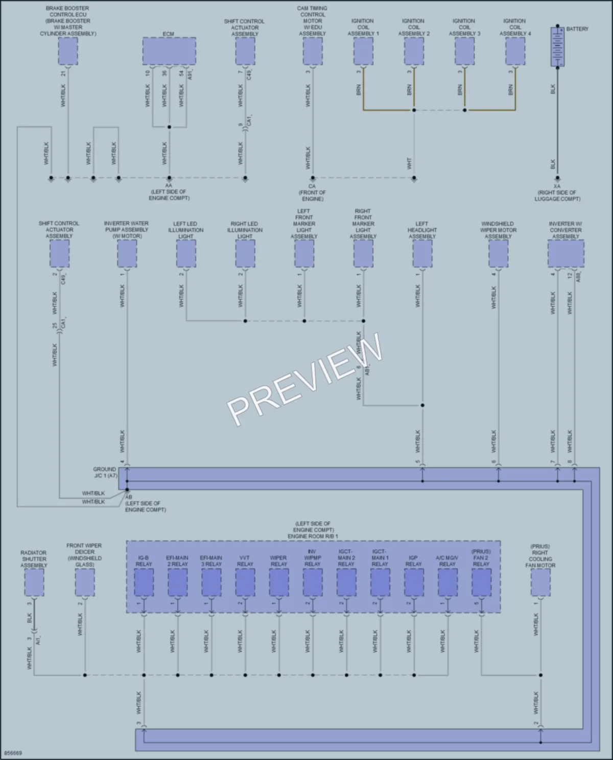 2024 Toyota PriusPrime Ground Distribution wiring diagram preview