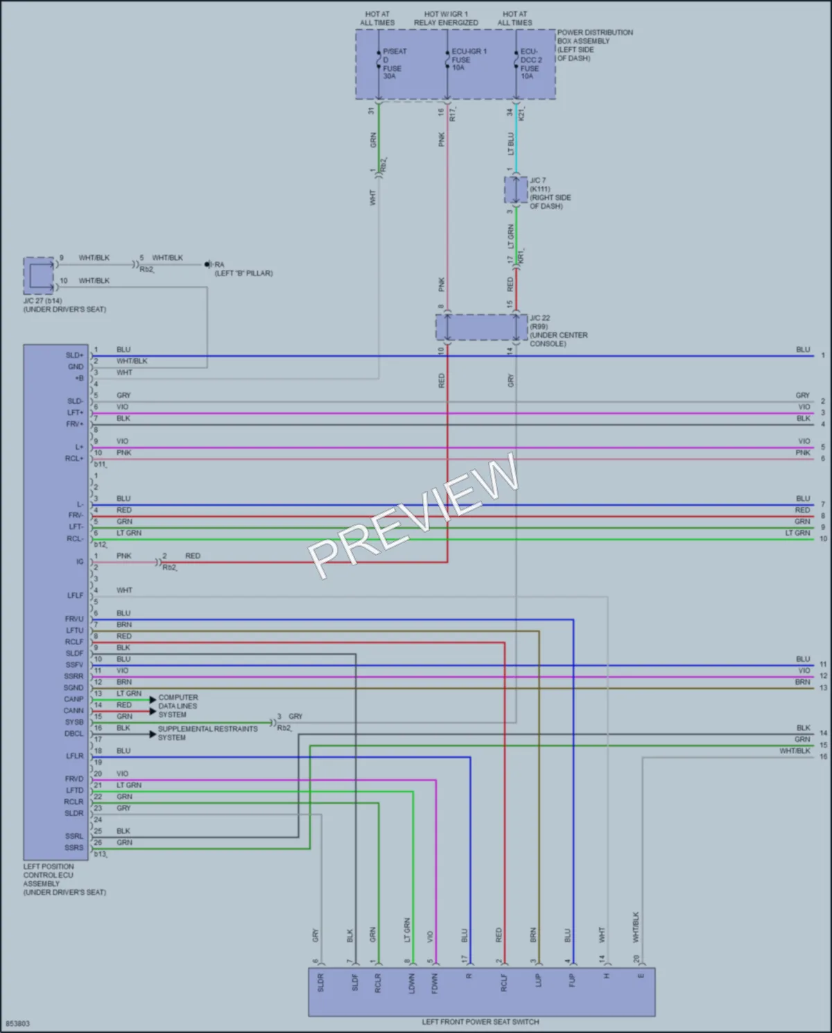 2024 Toyota PriusPrime Memory Systems wiring diagram preview