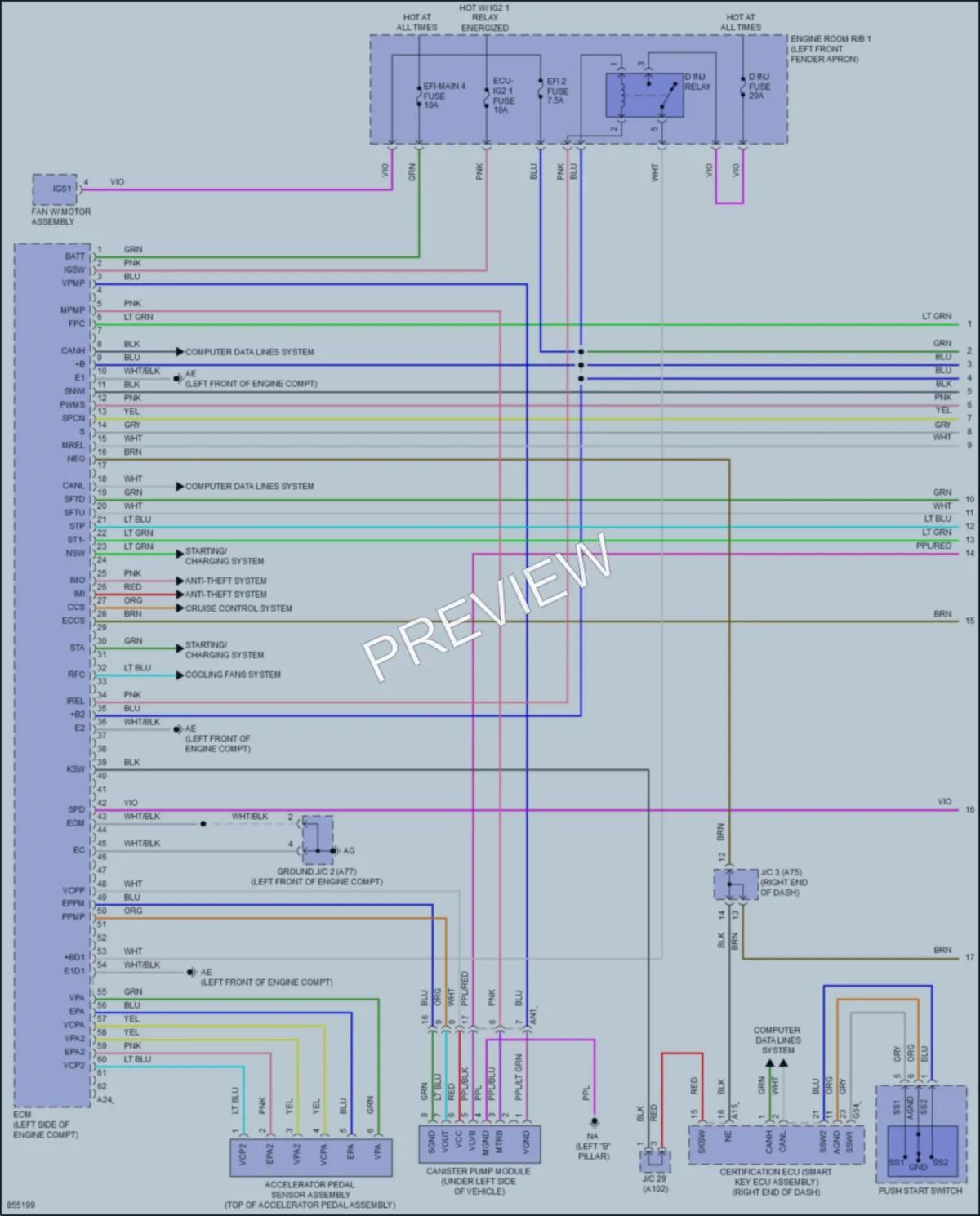 2024 Toyota RAV4 Engine Performance wiring diagram preview