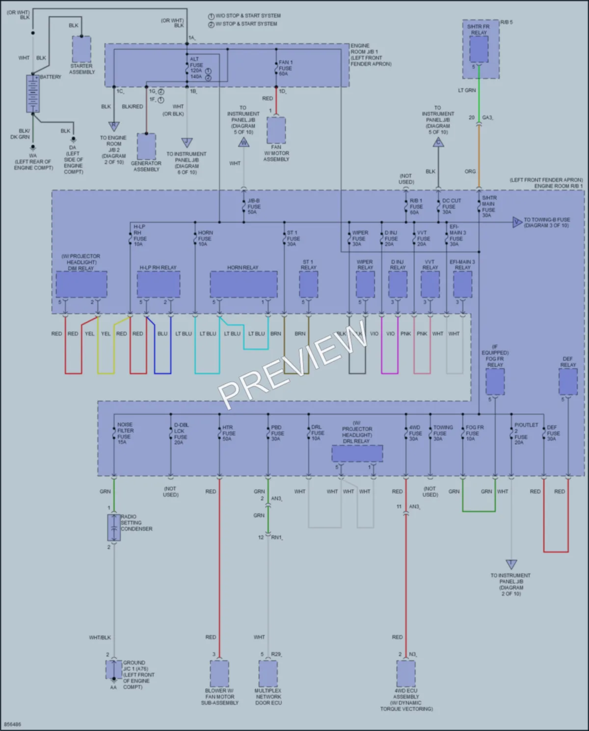 2024 Toyota RAV4 Power Distribution wiring diagram preview