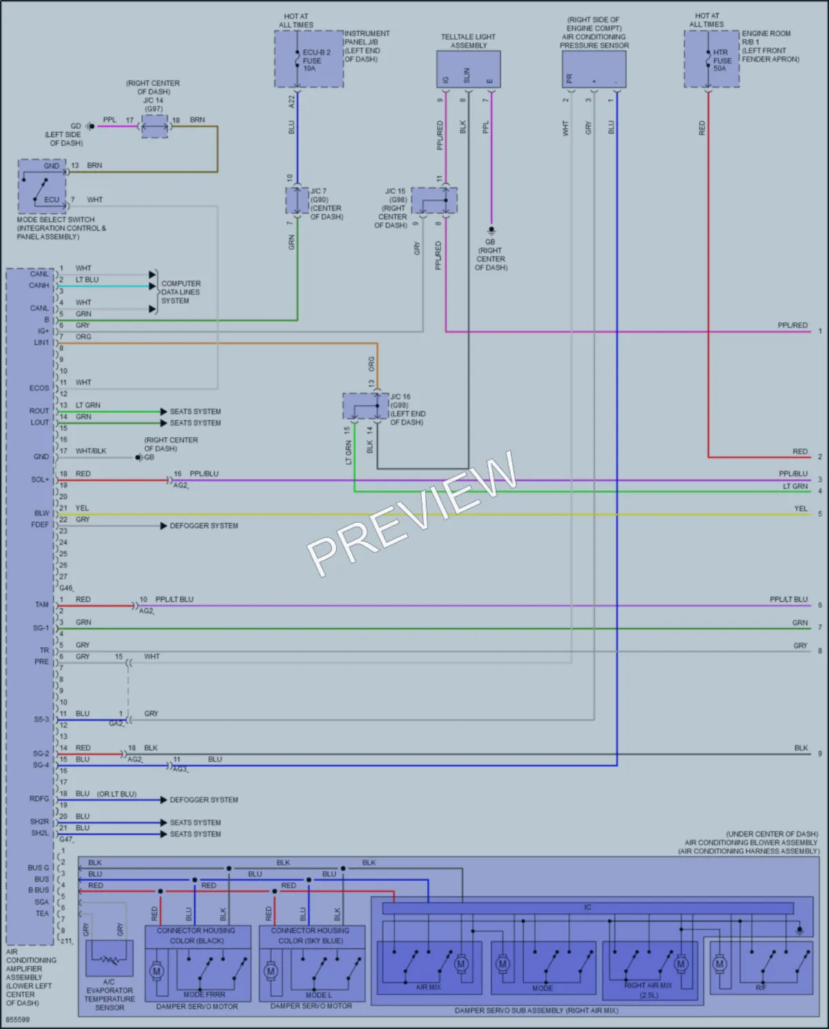 2024 Toyota RAV4Hybrid Air Conditioning wiring diagram preview