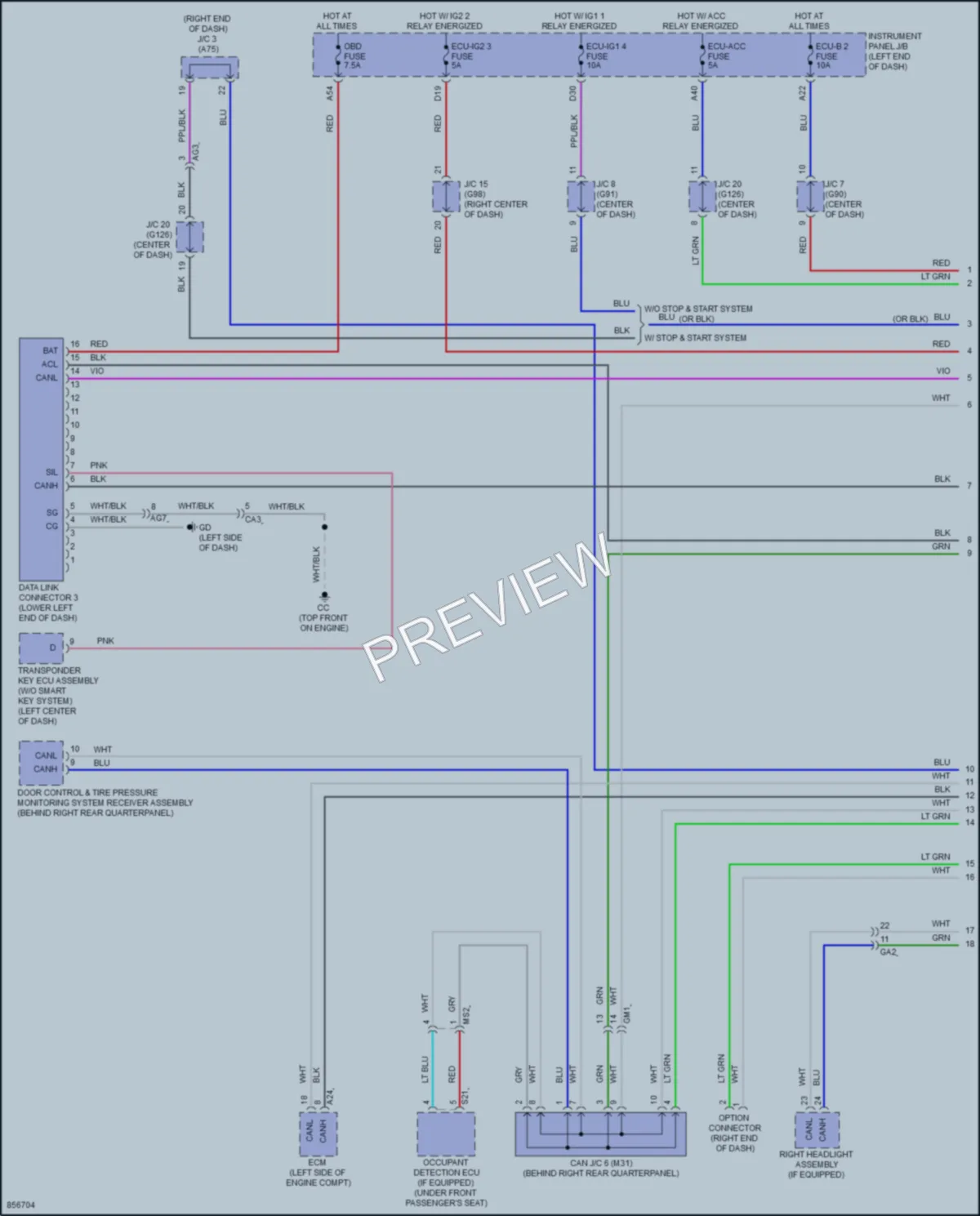 2024 Toyota RAV4Hybrid Computer Data Lines wiring diagram preview