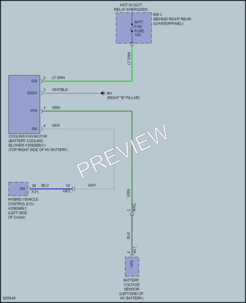 2024 Toyota RAV4Hybrid Cooling Fan wiring diagram preview