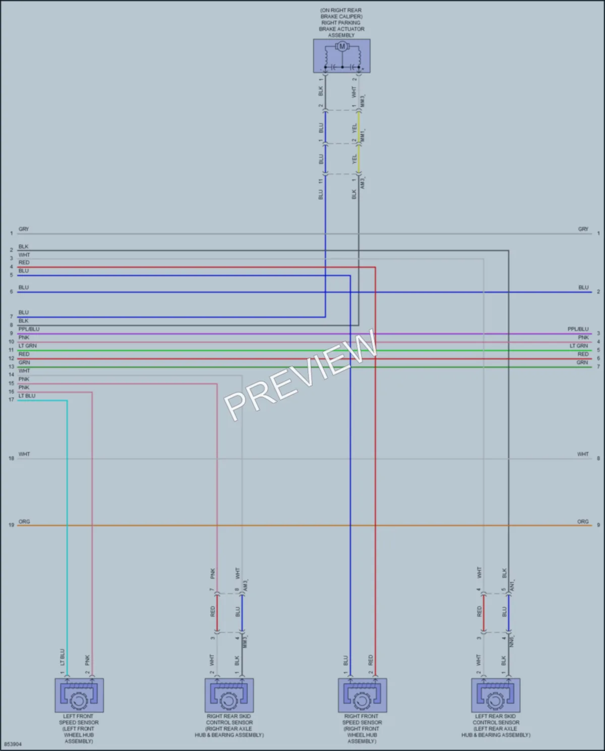 2024 Toyota RAV4Prime Anti Lock Brakes wiring diagram preview