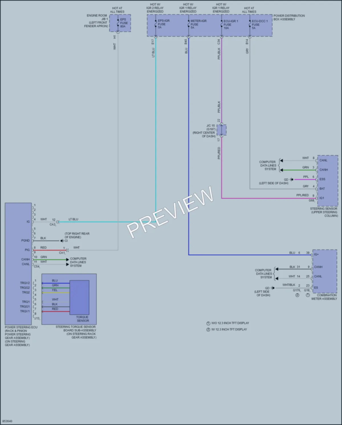 2024 Toyota RAV4Prime Electronic Power Steering wiring diagram preview