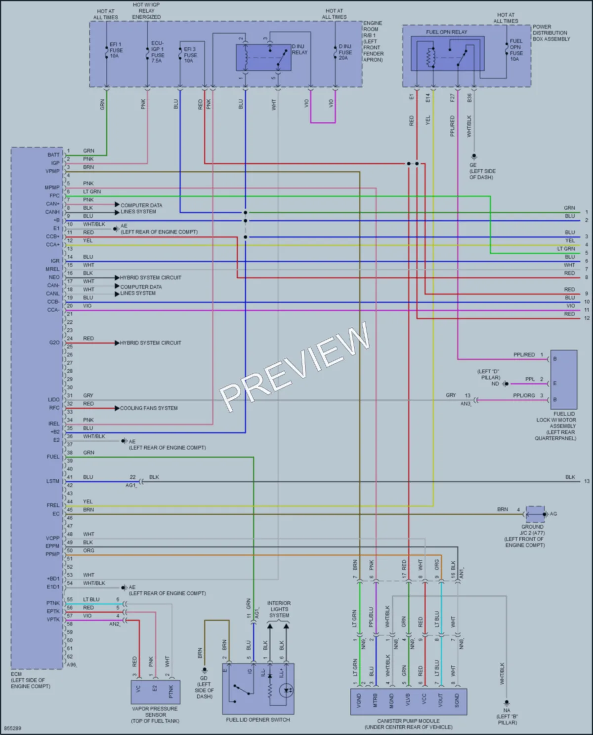 2024 Toyota RAV4Prime Engine Performance wiring diagram preview