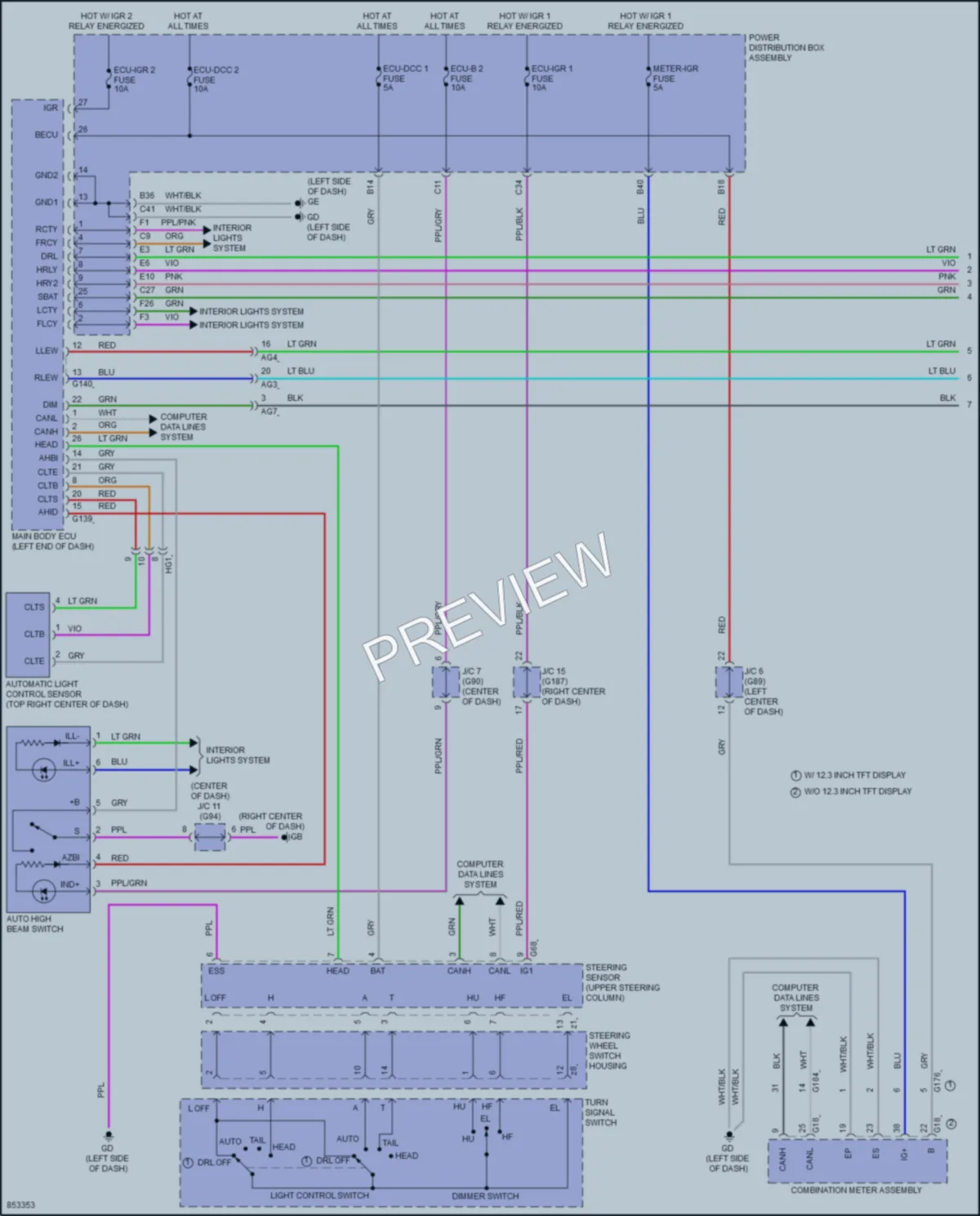 2024 Toyota RAV4Prime Headlights wiring diagram preview