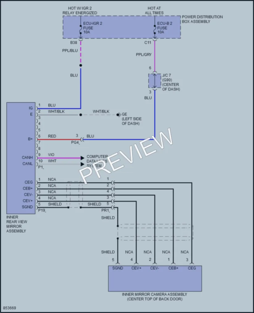 2024 Toyota RAV4Prime Power Mirrors wiring diagram preview