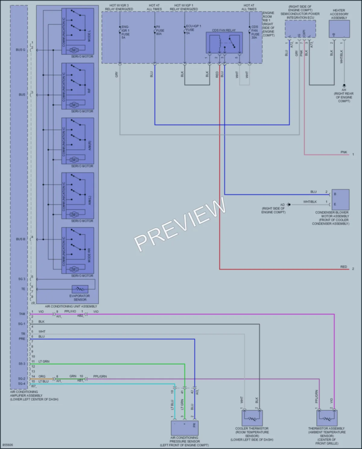 2024 Toyota Sequoia Air Conditioning wiring diagram preview