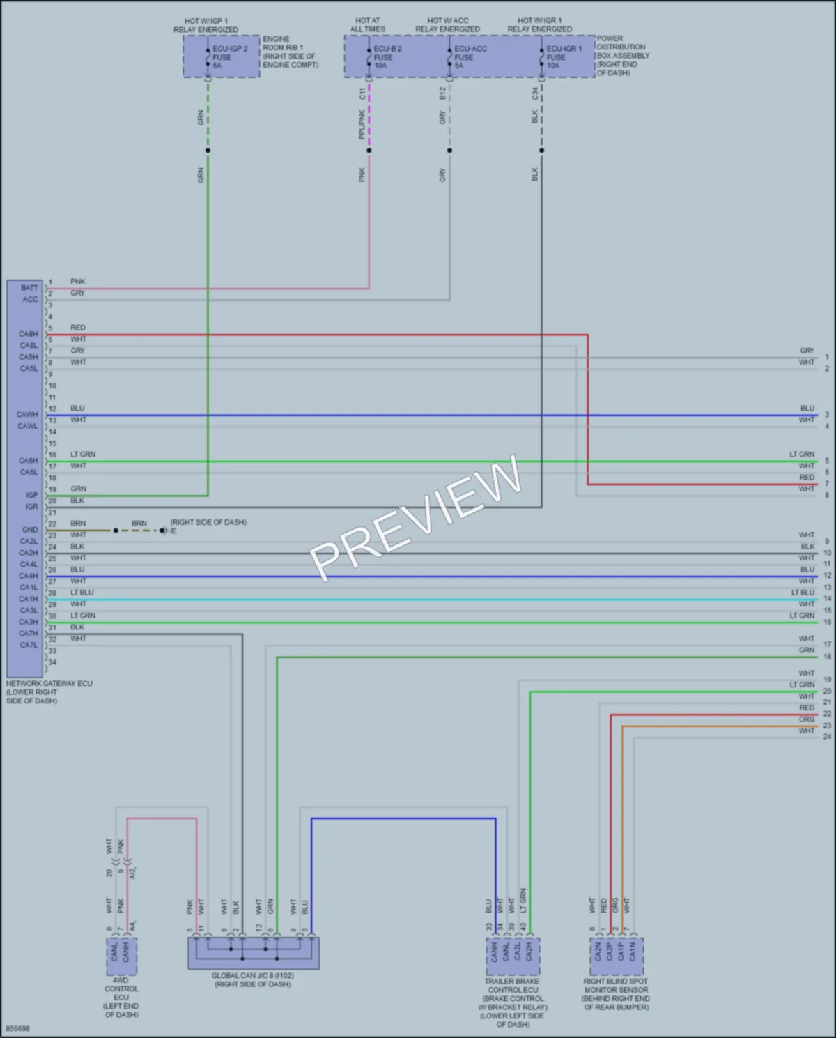2024 Toyota Sequoia Computer Data Lines wiring diagram preview
