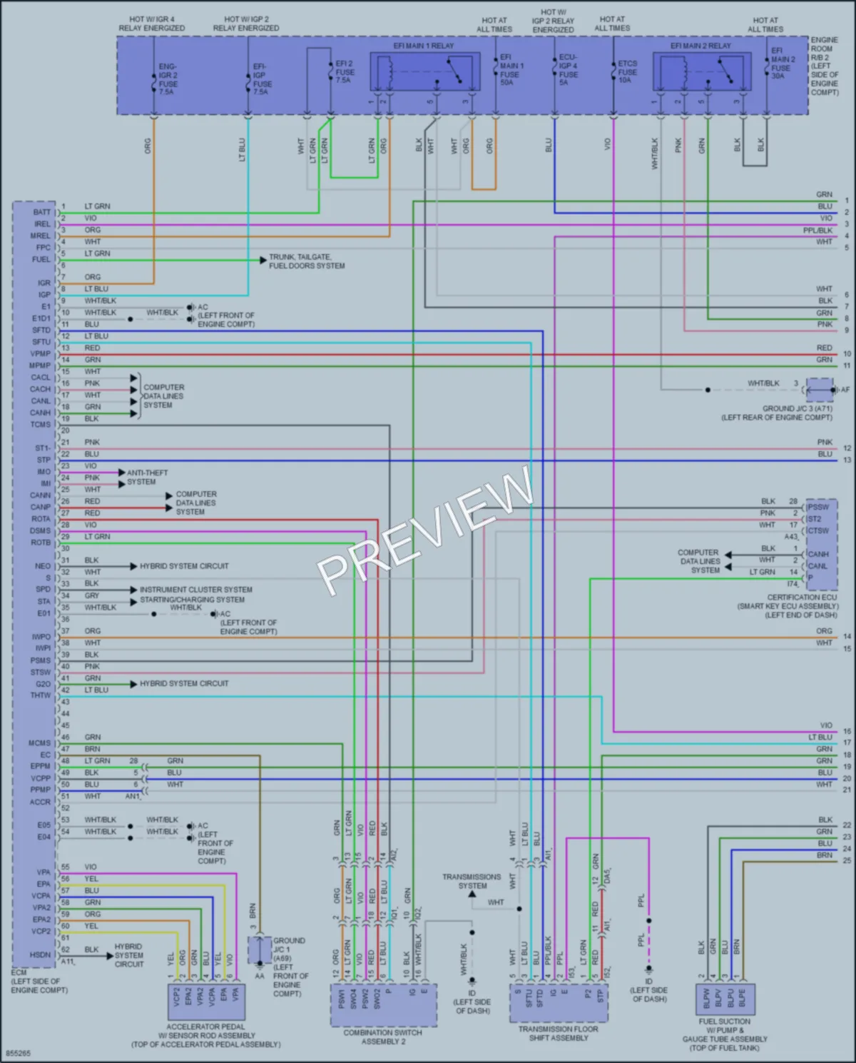 2024 Toyota Sequoia Engine Performance wiring diagram preview