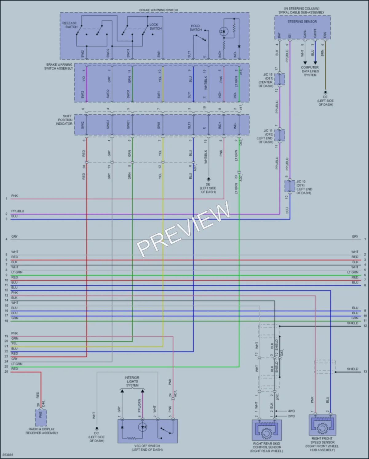 2024 Toyota Sienna Anti Lock Brakes wiring diagram preview