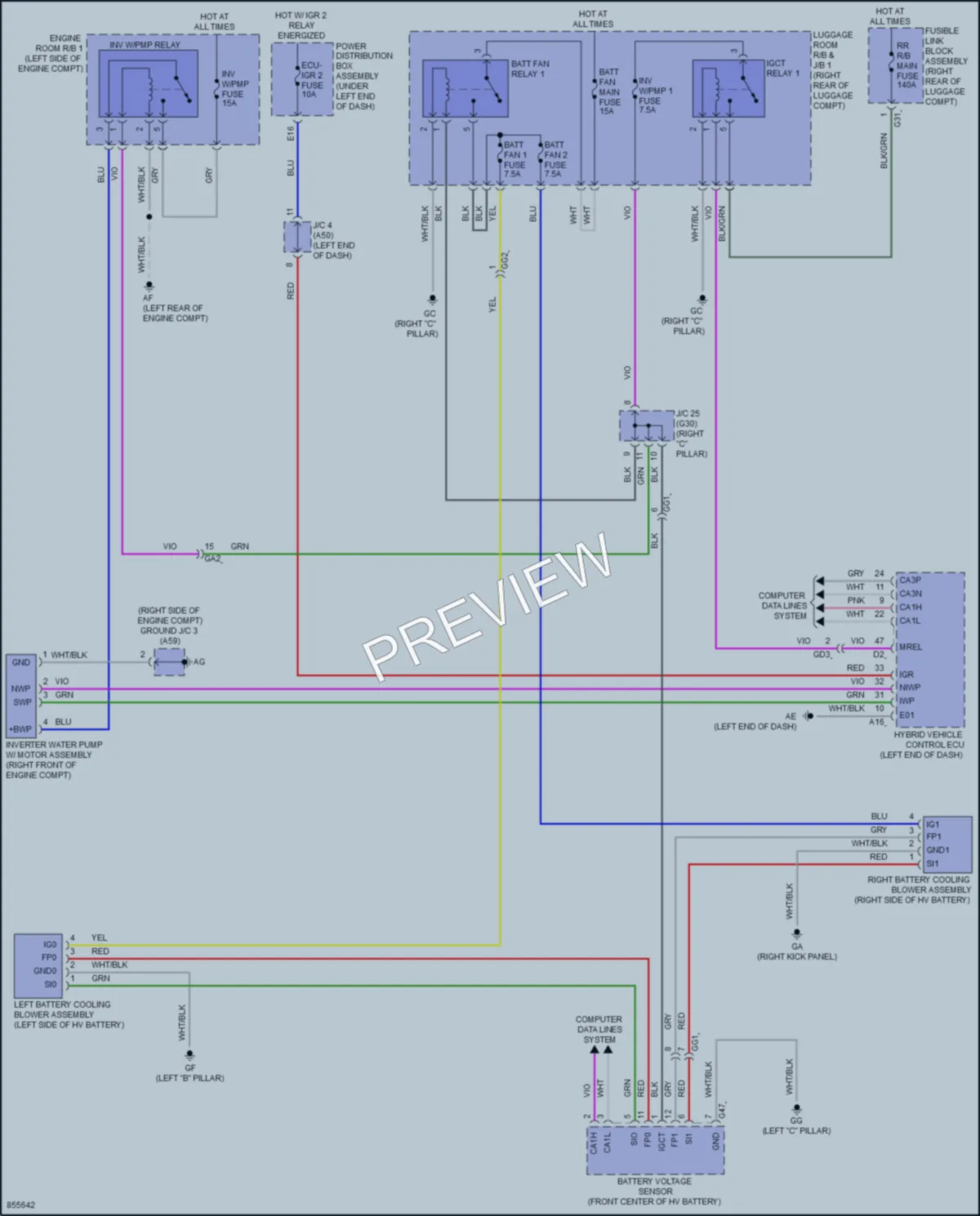 2024 Toyota Sienna Cooling Fan wiring diagram preview
