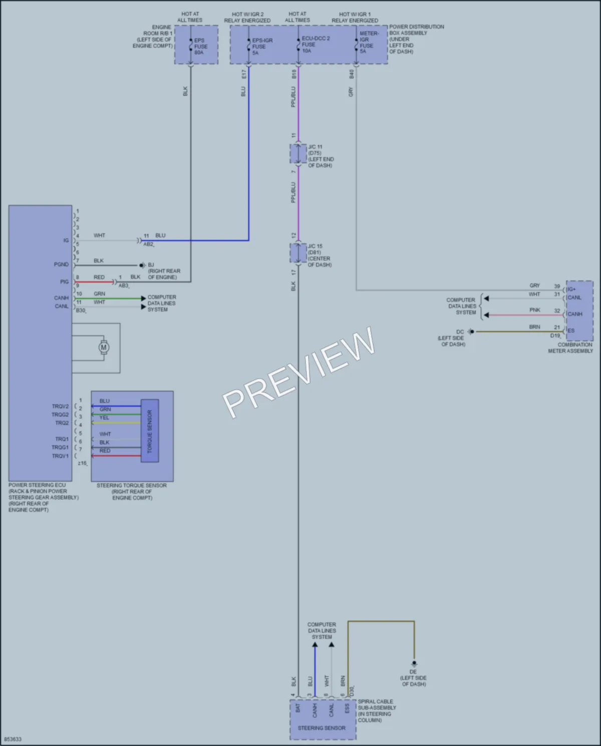 2024 Toyota Sienna Electronic Power Steering wiring diagram preview