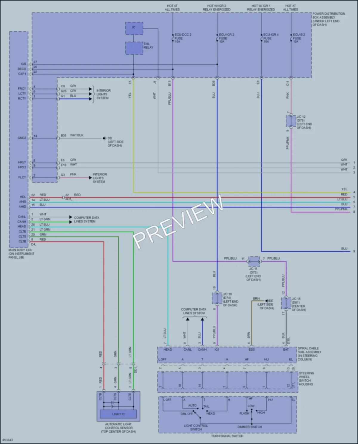 2024 Toyota Sienna Headlights wiring diagram preview