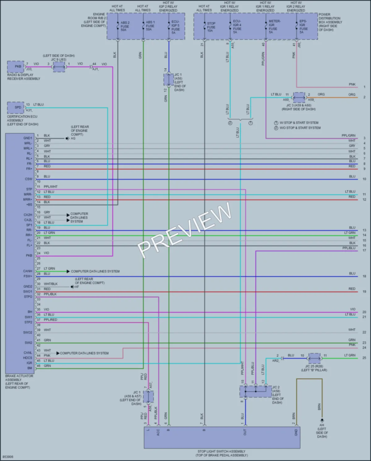 2024 Toyota Tacoma Anti Lock Brakes wiring diagram preview