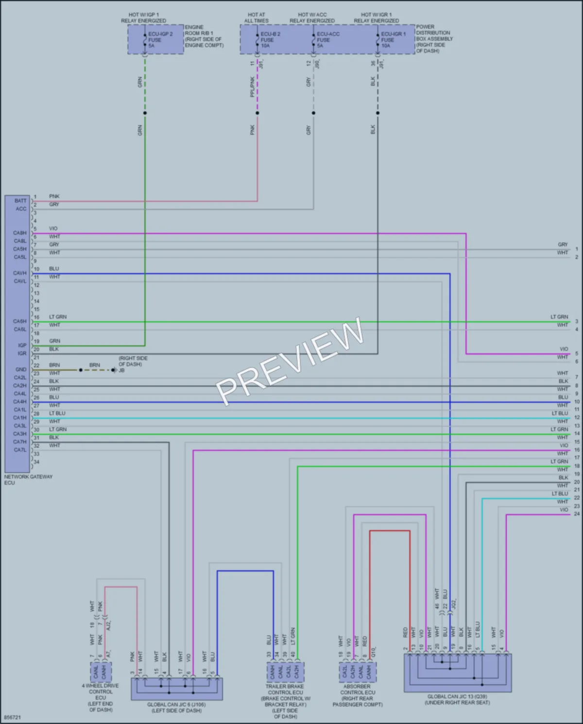 2024 Toyota Tacoma Computer Data Lines wiring diagram preview