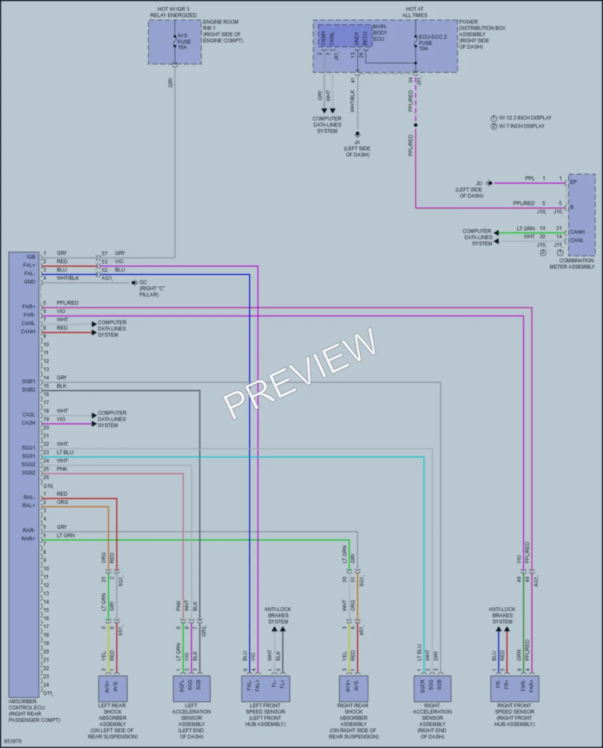 2024 Toyota Tacoma Electronic Suspension wiring diagram preview