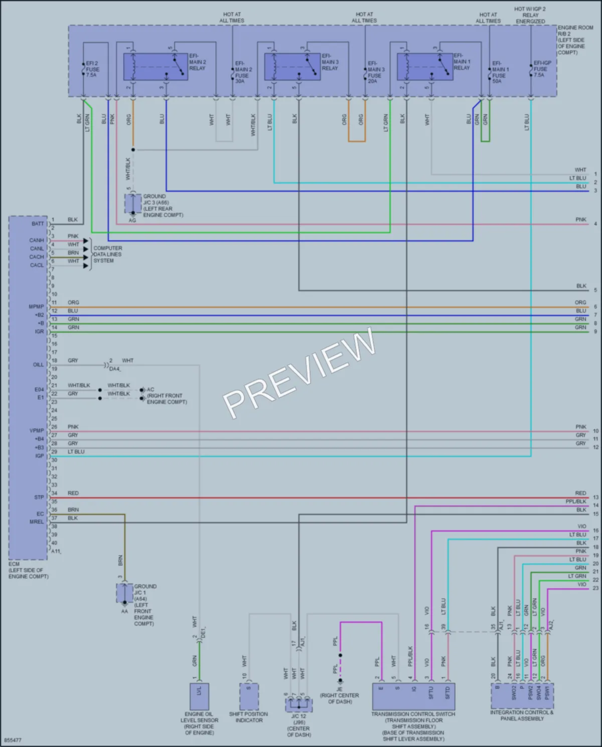 2024 Toyota Tacoma Engine Performance wiring diagram preview
