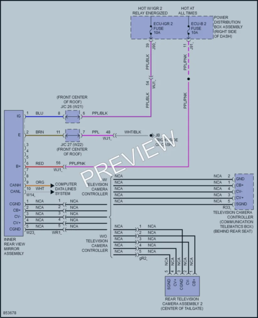 2024 Toyota Tacoma Power Mirrors wiring diagram preview