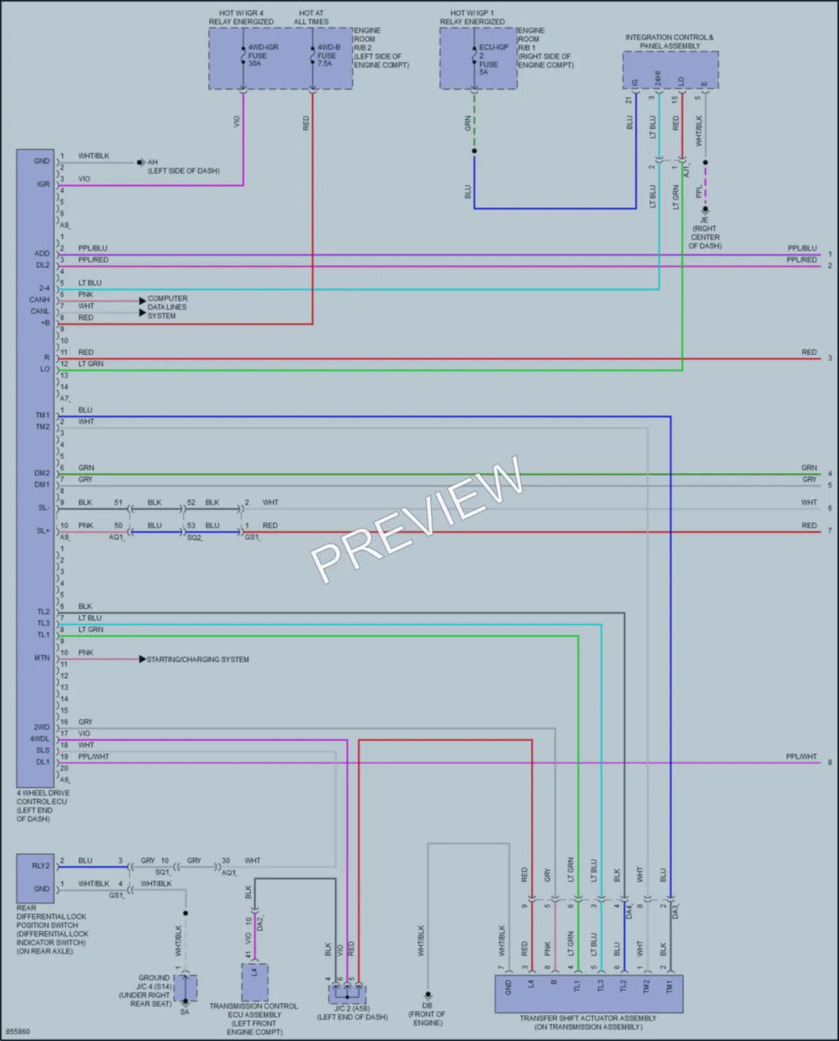 2024 Toyota Tacoma Transmission wiring diagram preview