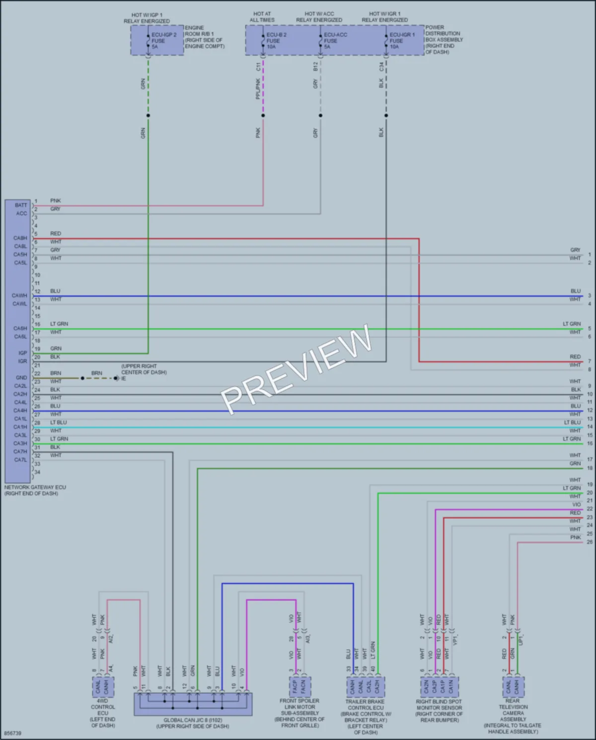 2024 Toyota Tundra Computer Data Lines wiring diagram preview