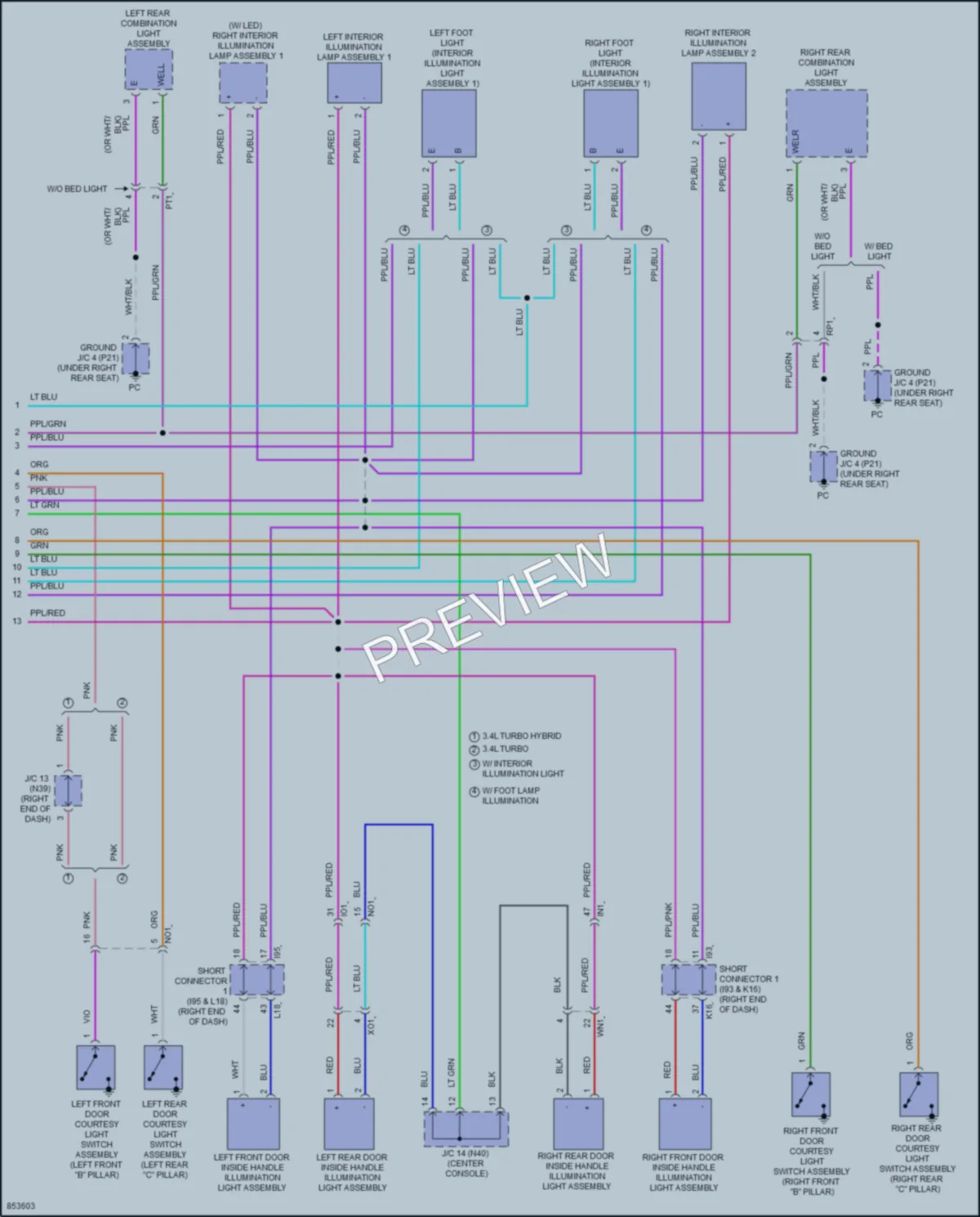 2024 Toyota Tundra Interior Lights wiring diagram preview