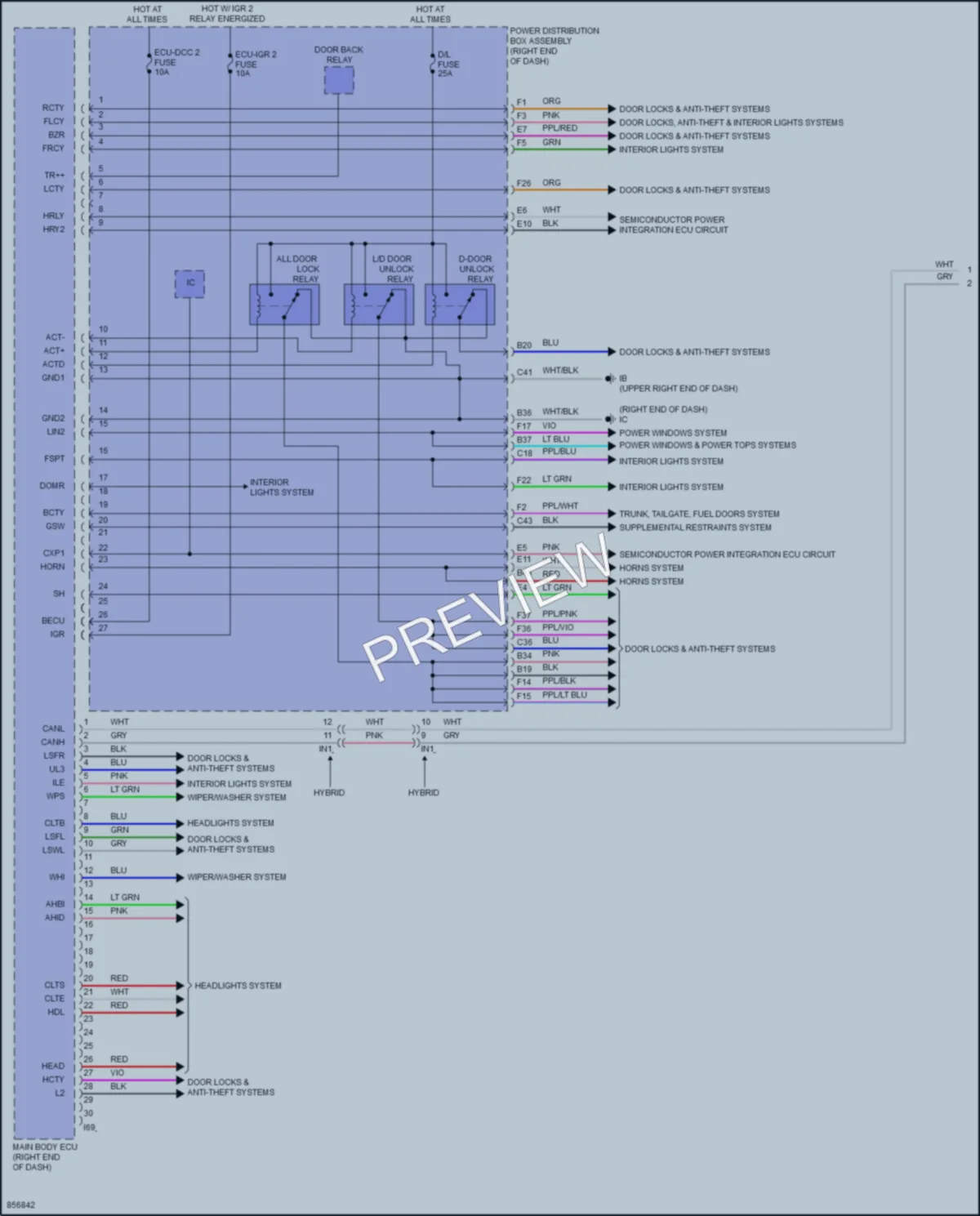 2024 Toyota TundraHybrid Body Control Modules wiring diagram preview