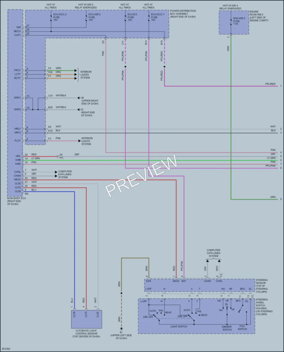 2024 Toyota TundraHybrid Headlights wiring diagram preview