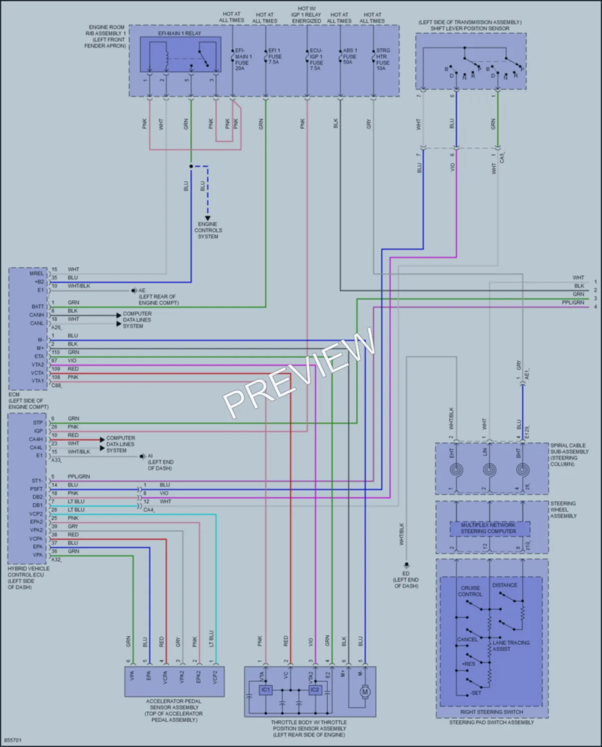 2024 Toyota VenzaHybrid Cruise Control wiring diagram preview